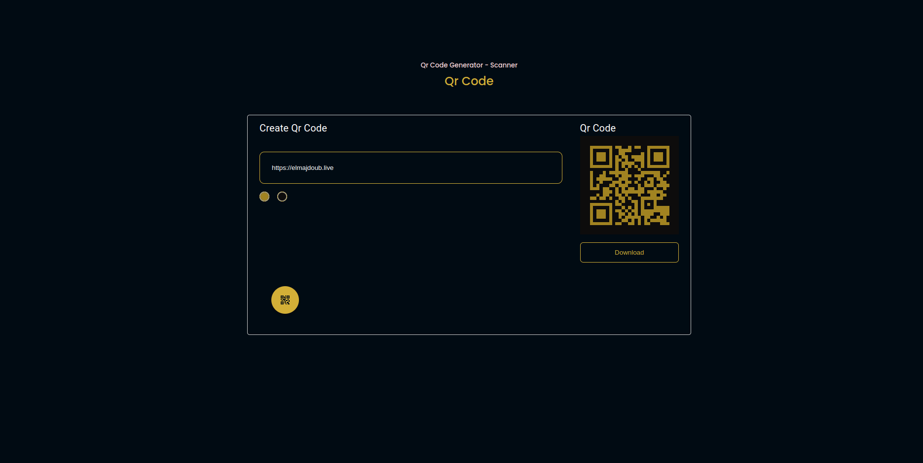 Raed elmajdoub project : Qr Code Scanner and Generator